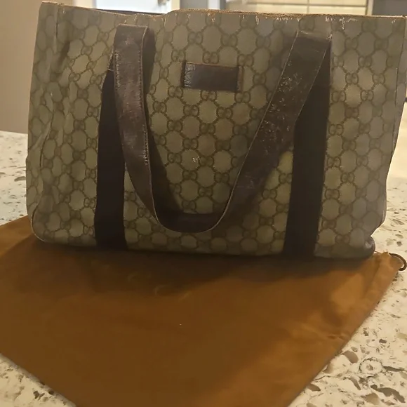 Gucci Bags Gucci Monogram Canvas Tote Bag With Dust Bag Poshmark